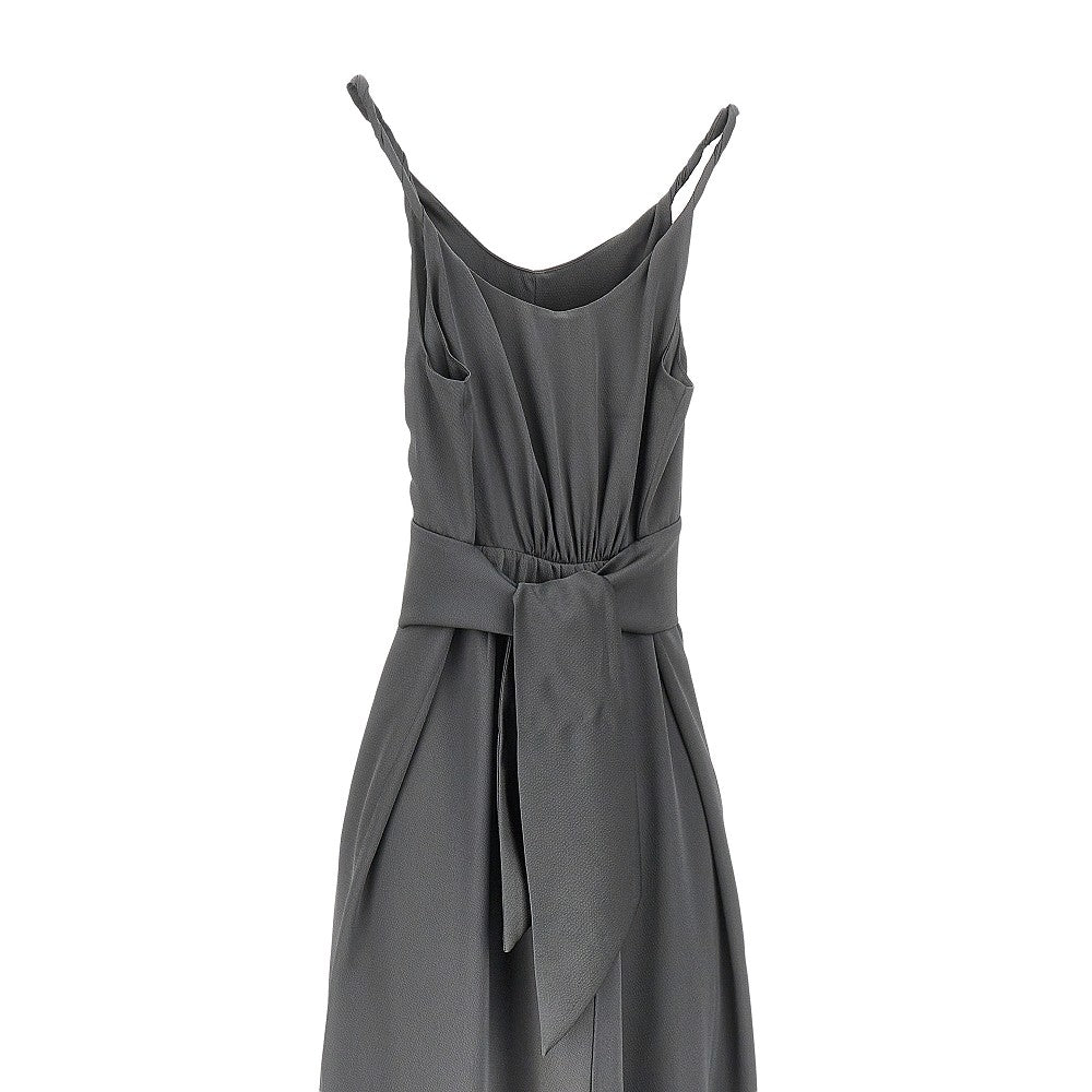 EMPORIO ARMANI 44 twill long dress with belt
