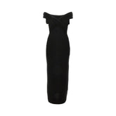 EMPORIO ARMANI 40 stretch viscose crepe midi dress