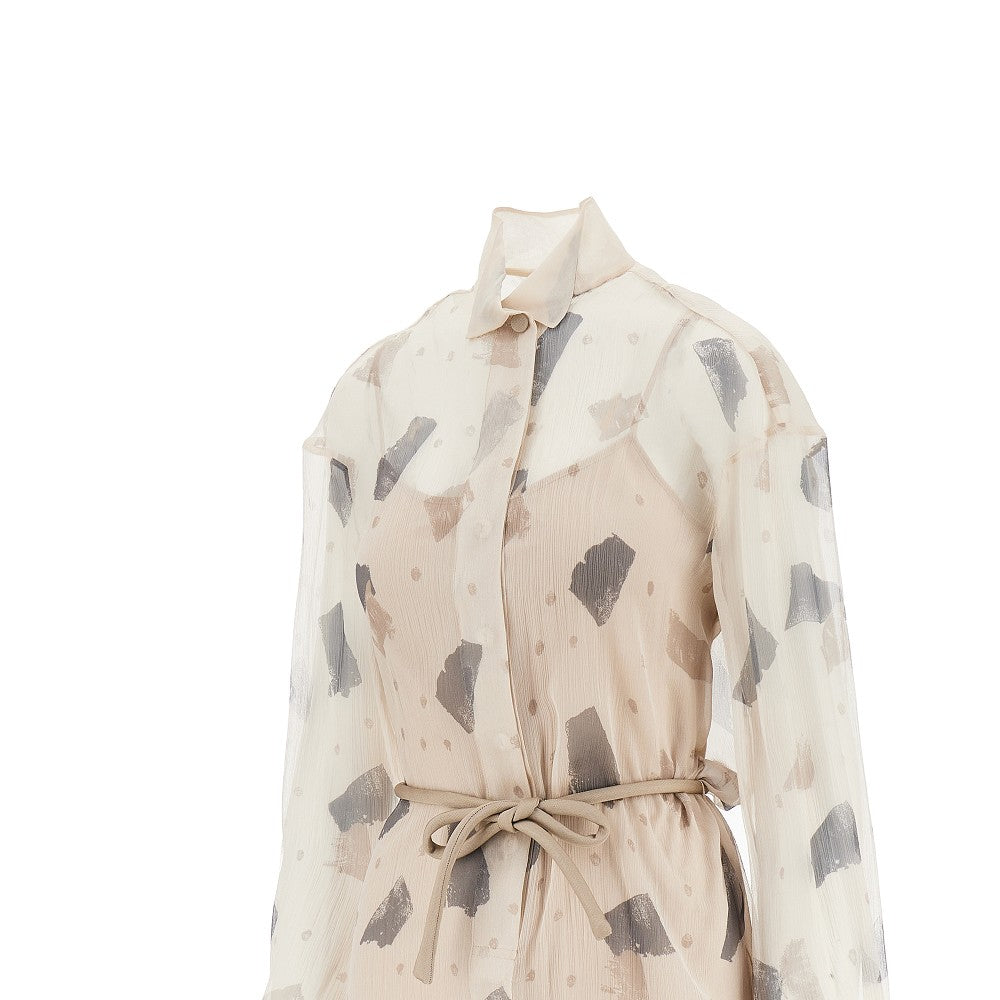 EMPORIO ARMANI 40 silk creponne shirt dress