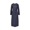 satin-effect tecno twill midi dress