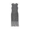 fringed knit midi dress