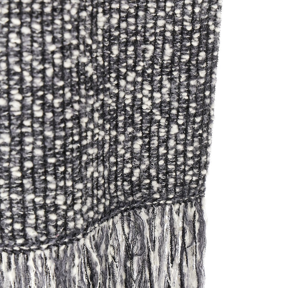 EMPORIO ARMANI 40 fringed knit midi dress