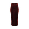 velvet midi skirt