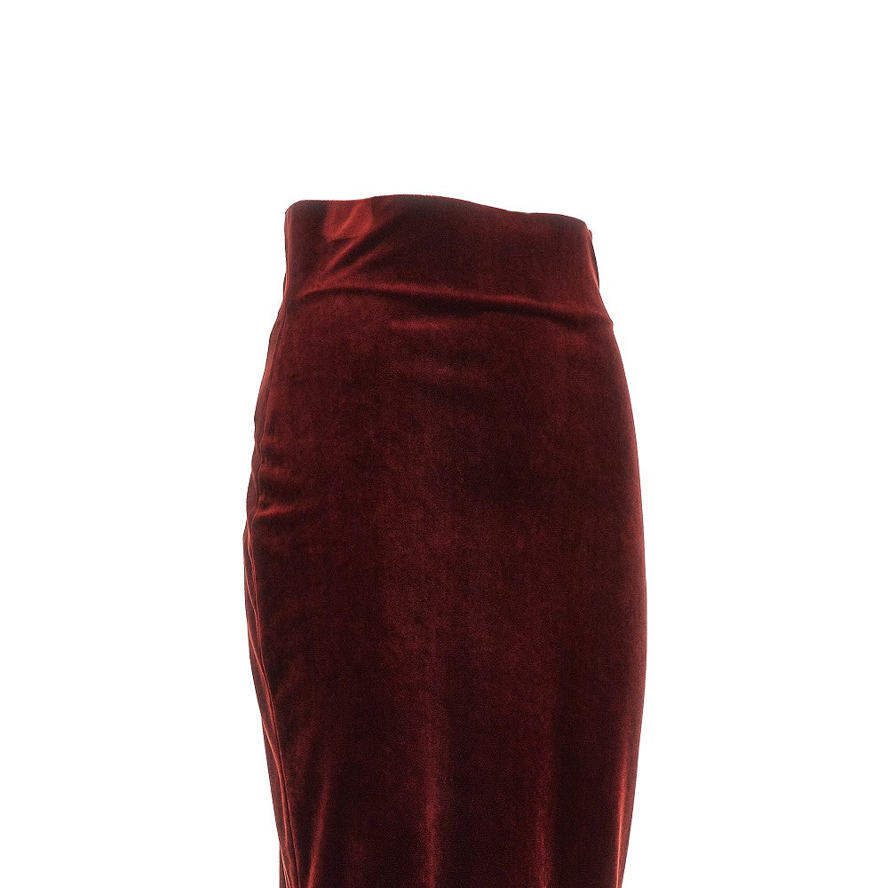 ALBERTA FERRETTI 40 velvet midi skirt