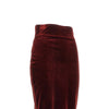 velvet midi skirt