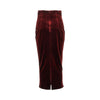 velvet midi skirt