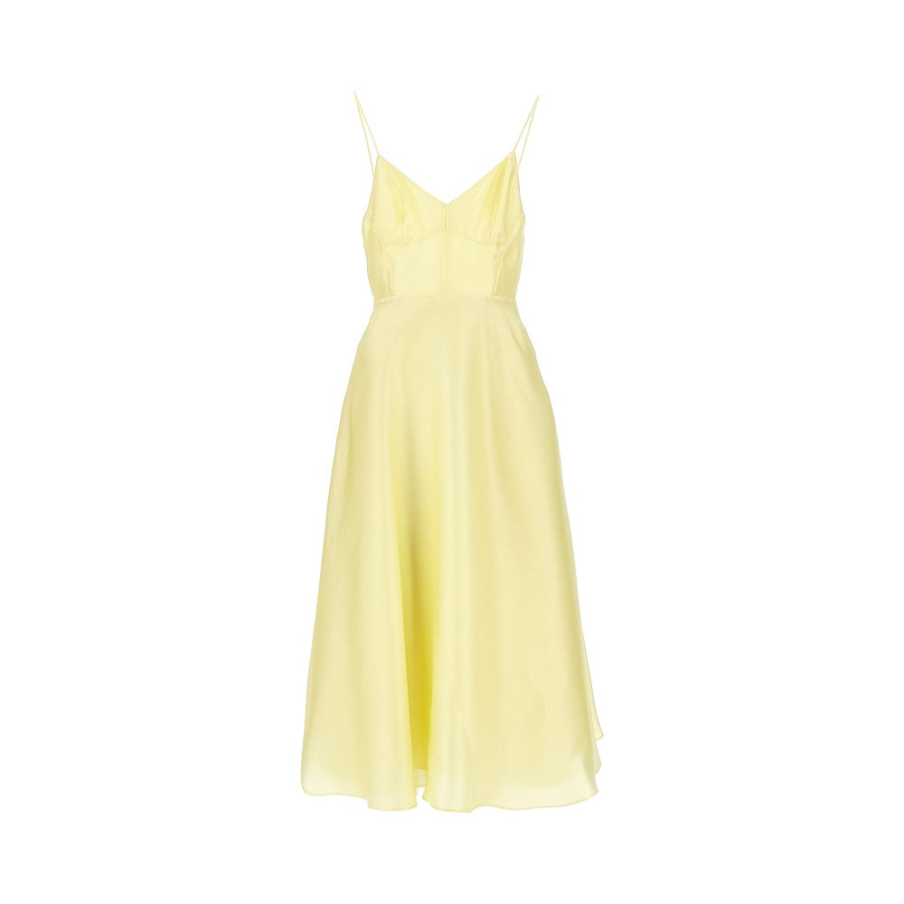 silk organdy midi dress