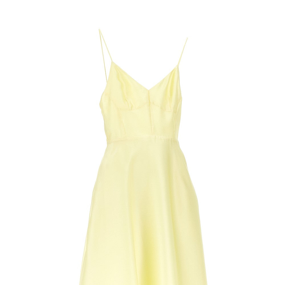 silk organdy midi dress