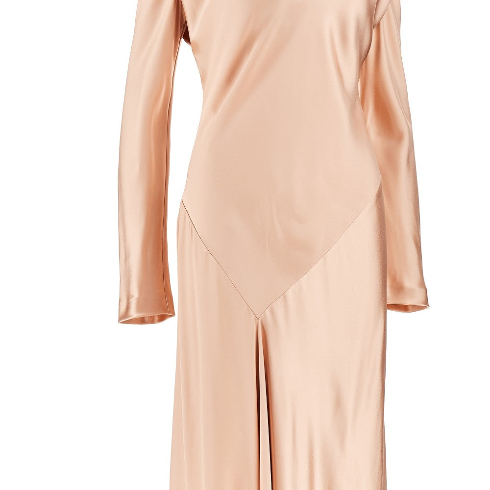ALBERTA FERRETTI 42 shiny satin long dress