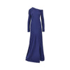 asymmetrical neckline long dress