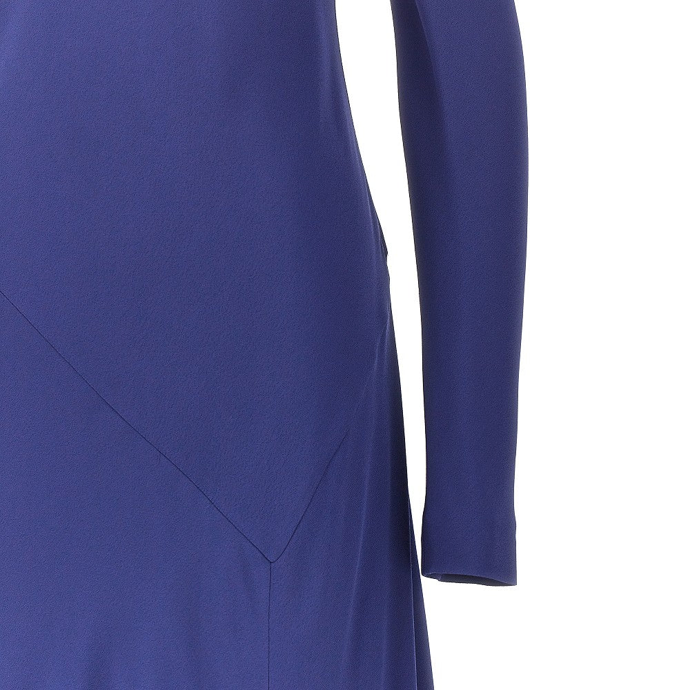 asymmetrical neckline long dress