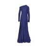 asymmetrical neckline long dress
