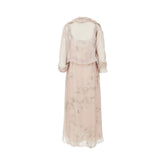 ALBERTA FERRETTI 46 floral print chiffon midi dress