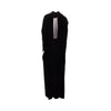 long velvet dress with cape detail