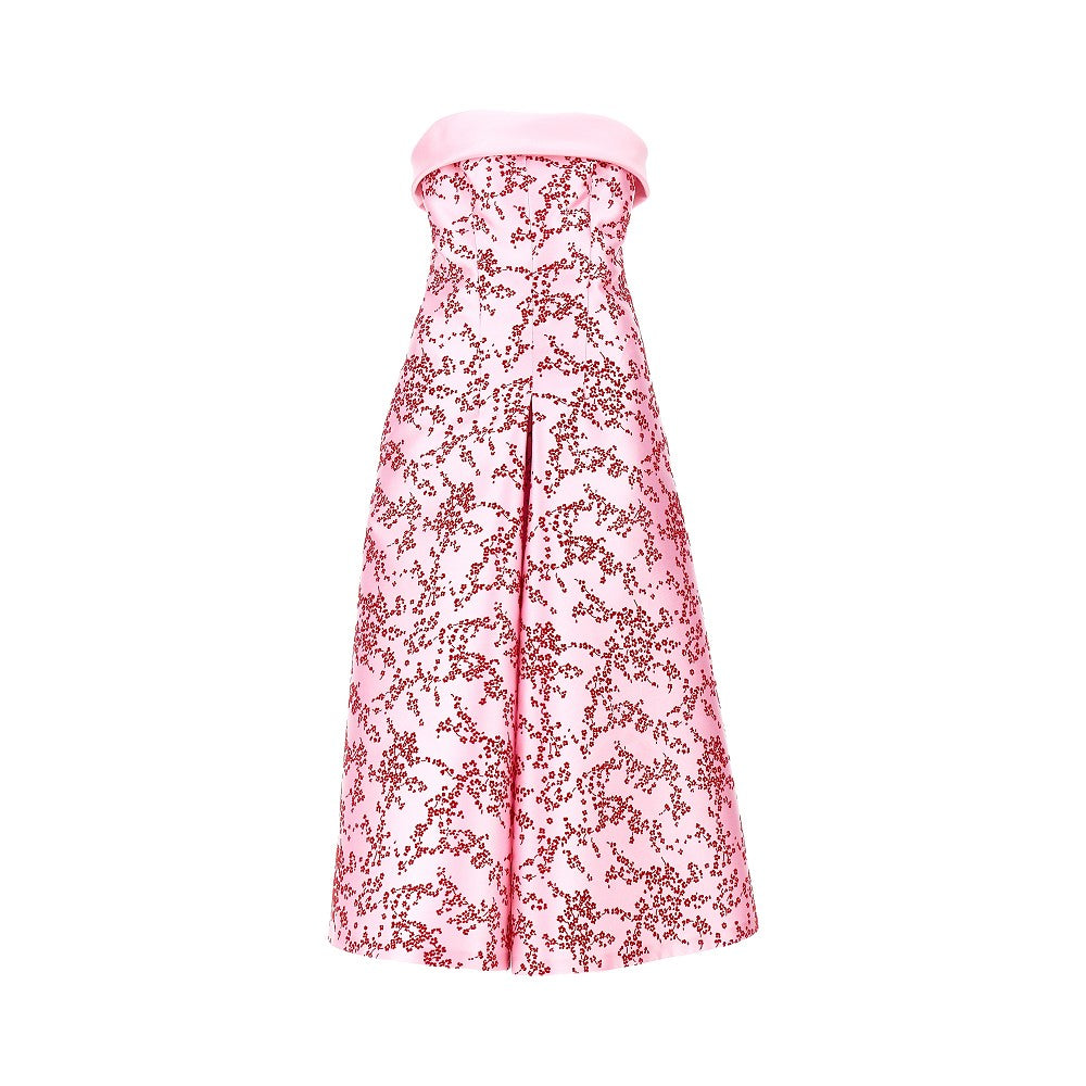 floral mikado midi dress