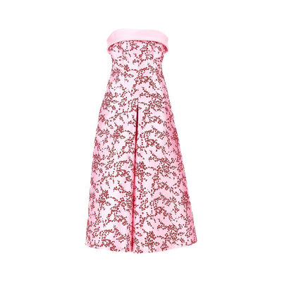 floral mikado midi dress