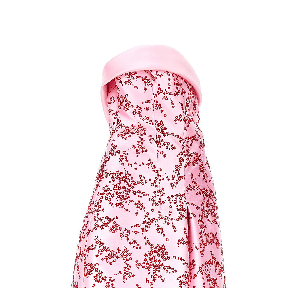 floral mikado midi dress