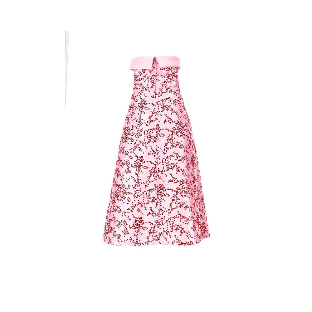 floral mikado midi dress