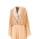 ALBERTA FERRETTI 46 chiffon and satin maxi dress