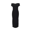 knitted midi dress with metal detail