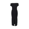 knitted midi dress with metal detail