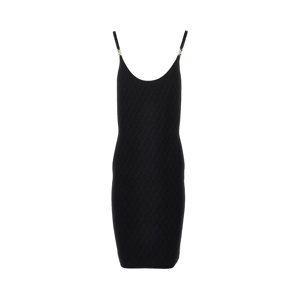 jacquard knit knee-length dress