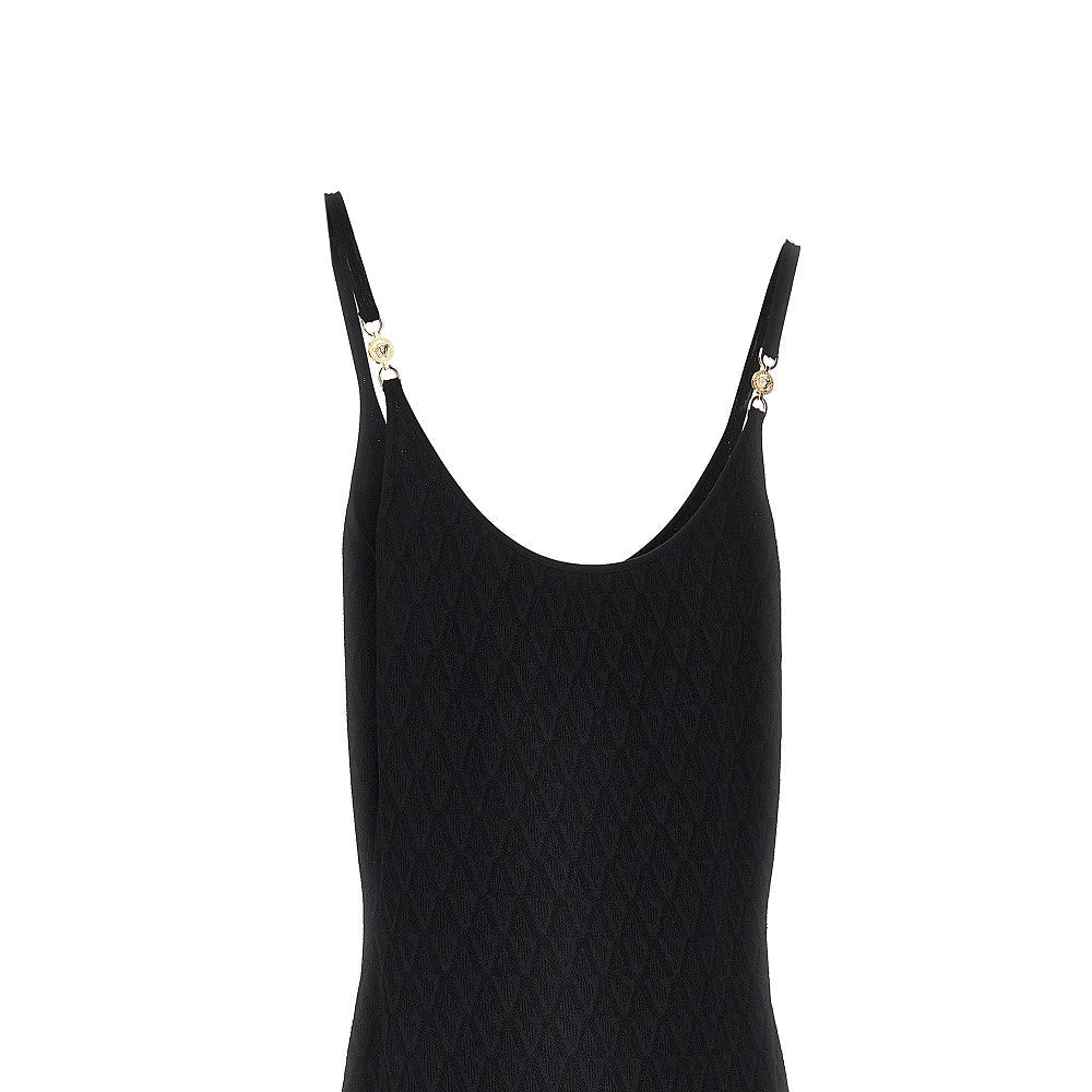 VERSACE 42 jacquard knit knee-length dress