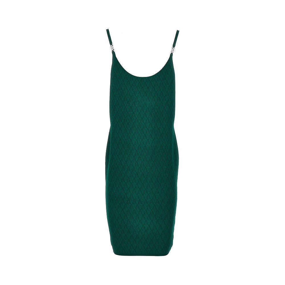jacquard knit knee-length dress