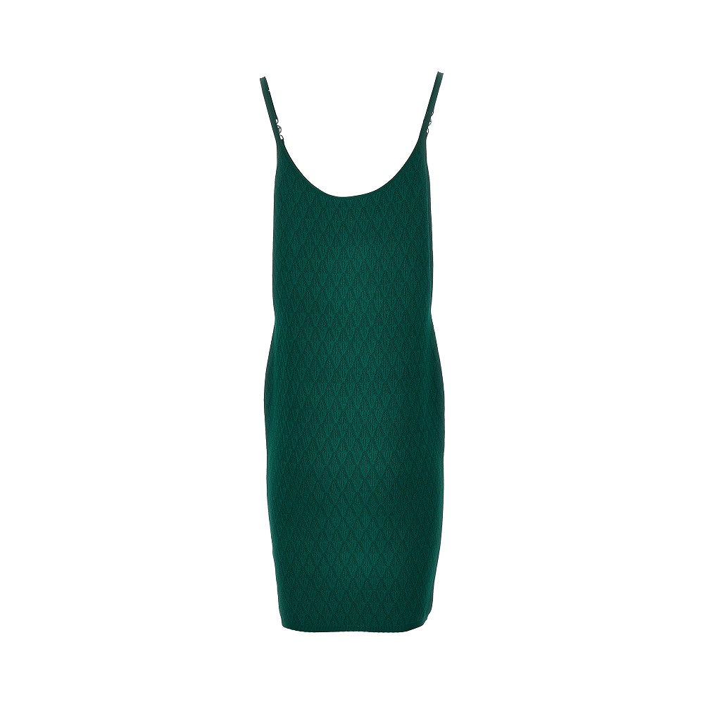 jacquard knit knee-length dress