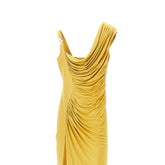 VERSACE 42 draped satin long dress