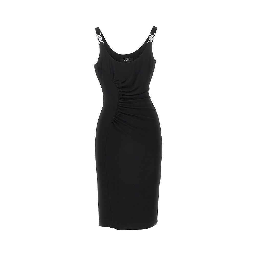 VERSACE 40 draped stretch jersey midi dress