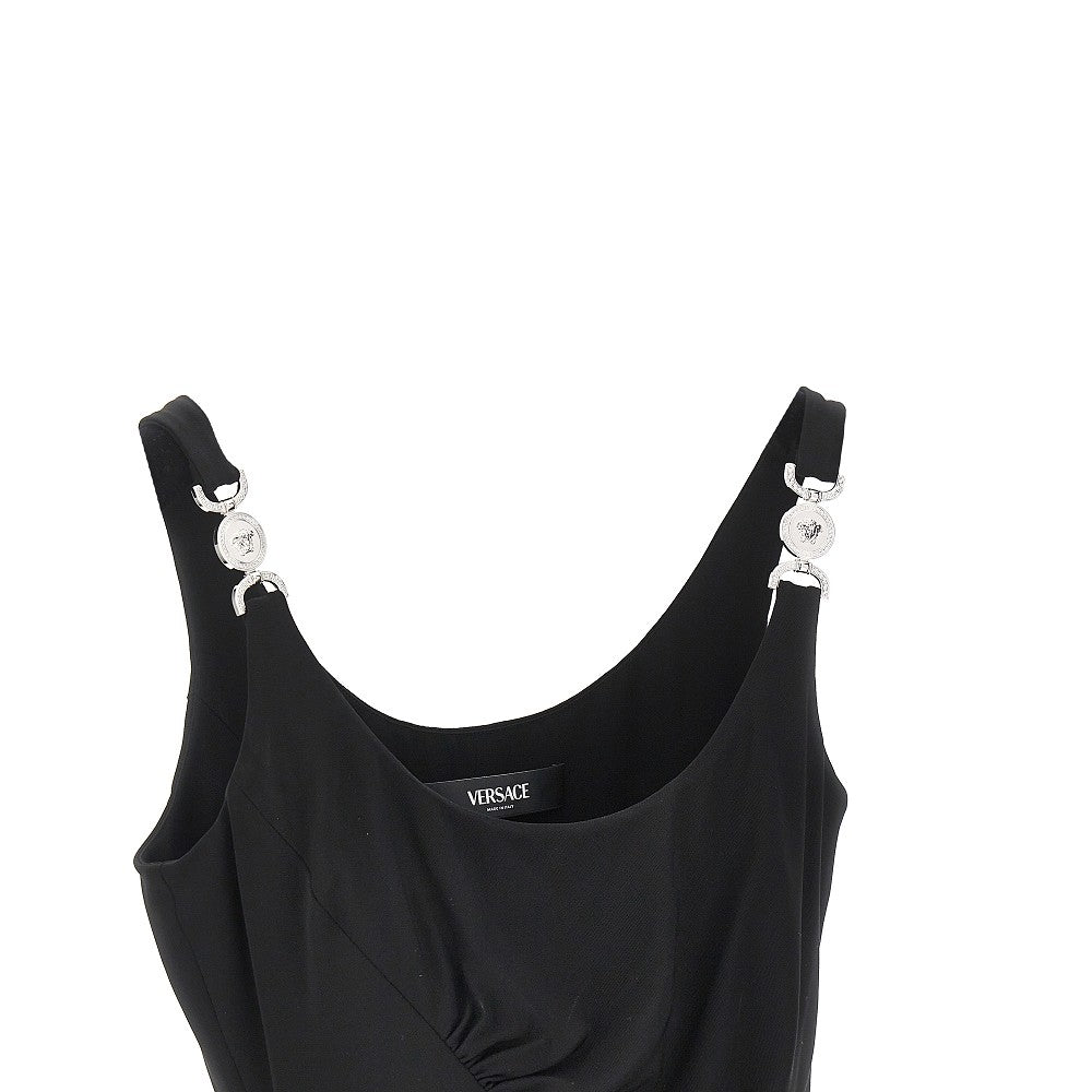 VERSACE 40 draped stretch jersey midi dress