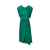 diamond motif silk-blend midi dress