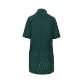 PINKO 40 strass-embellished mini dress with scarf neck