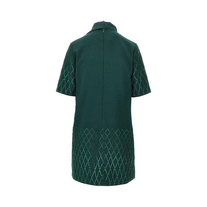 PINKO 40 strass-embellished mini dress with scarf neck