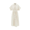 cotton midi shirt dress