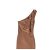 fringed satin midi dress