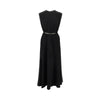 jersey long dress with chain belt