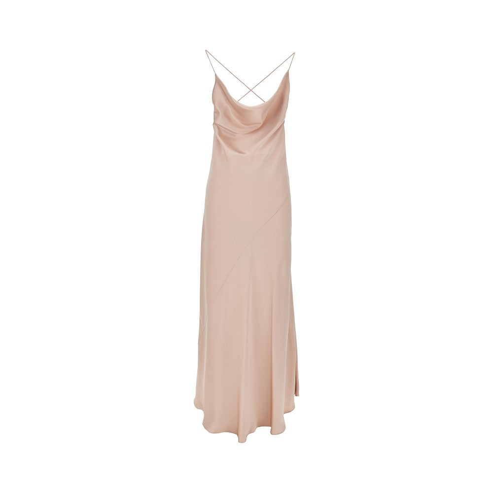 satin long slipdress