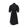 stretch cotton wrap-over midi dress