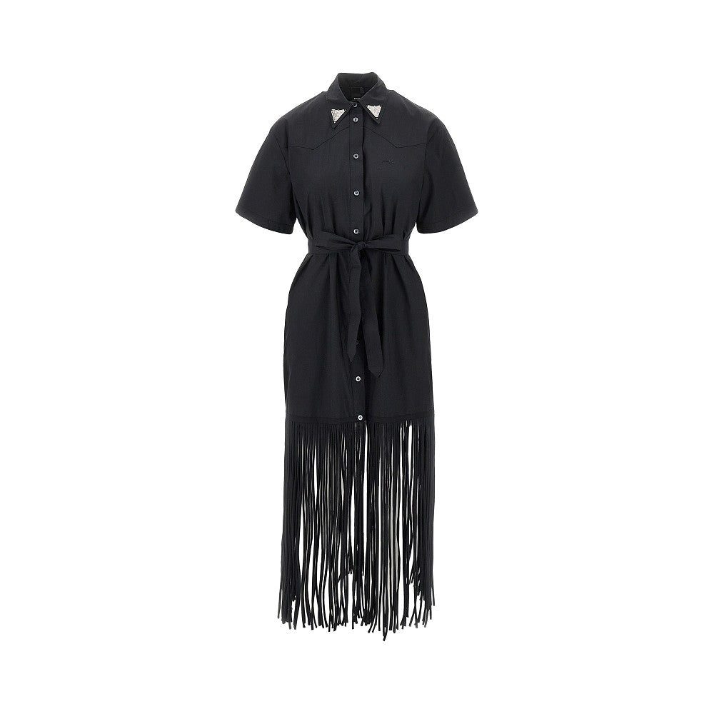PINKO 38 fringed shirt dress