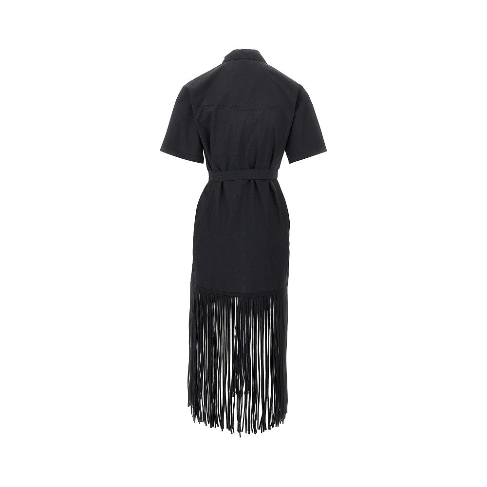 fringed shirt dress