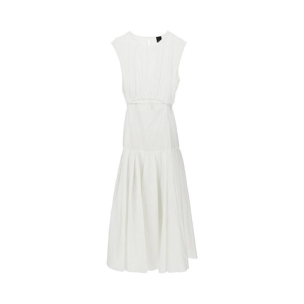 PINKO 38 poplin midi dress with cut-out detail