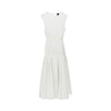 poplin midi dress with cut-out detail