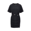 jersey mini dress with belt