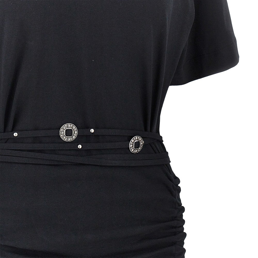 PINKO XS jersey mini dress with belt