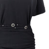jersey mini dress with belt
