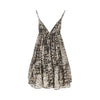 snake-print muslin mini dress