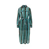 printed muslin midi shirt dress