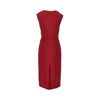 crepe midi dress with belt